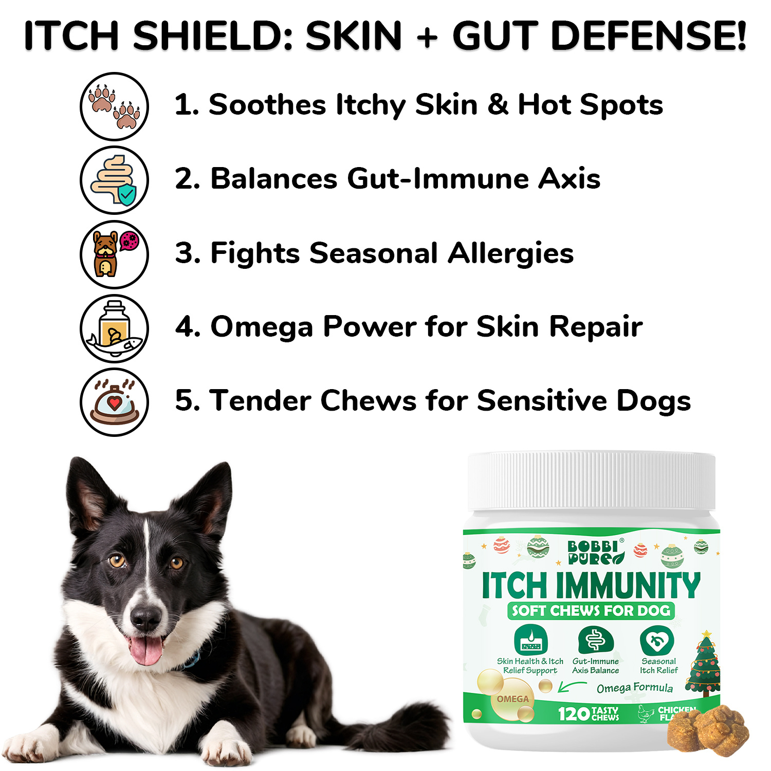 Private-Label-Soft-Chew-Nahrungsergänzungen — Juckreiz & Immunität für OEM Tiergesundheitsmarken (2)